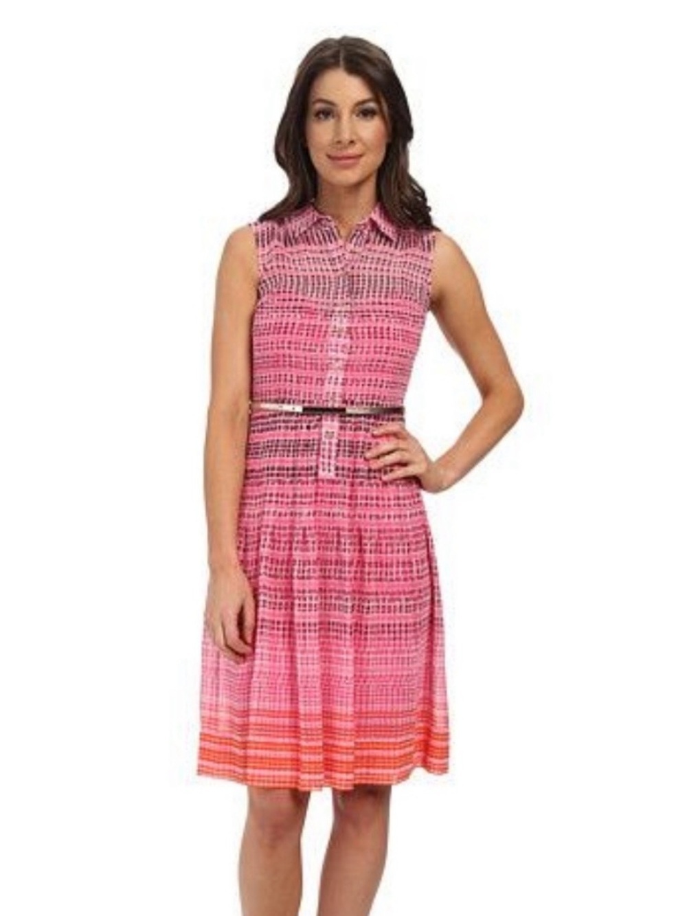 Calvin Klein Hibiscus Chiffon Dress Size 12